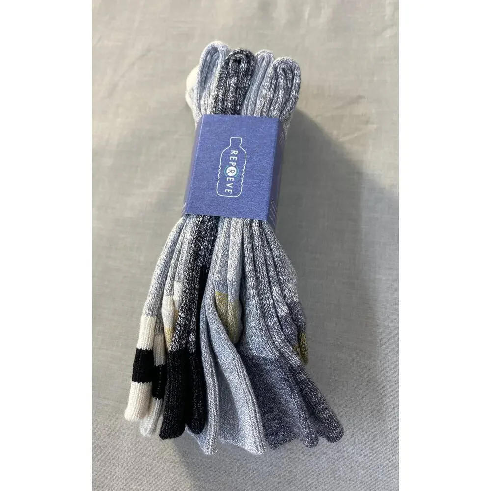 Goldtoe Socks 4 Pair Men's Shoe Size 6-12.5 Casual Traveler Crew NWT Grey Blue